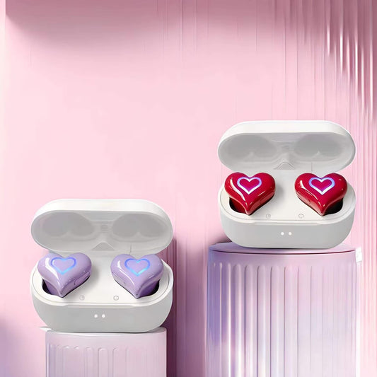 Wireless Light-Up Heart Headphones